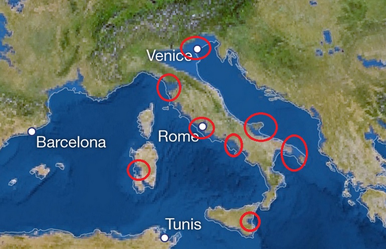 Come diventerebbe l'Italia se tutto il ghiaccio del mondo dovesse sciogliersi