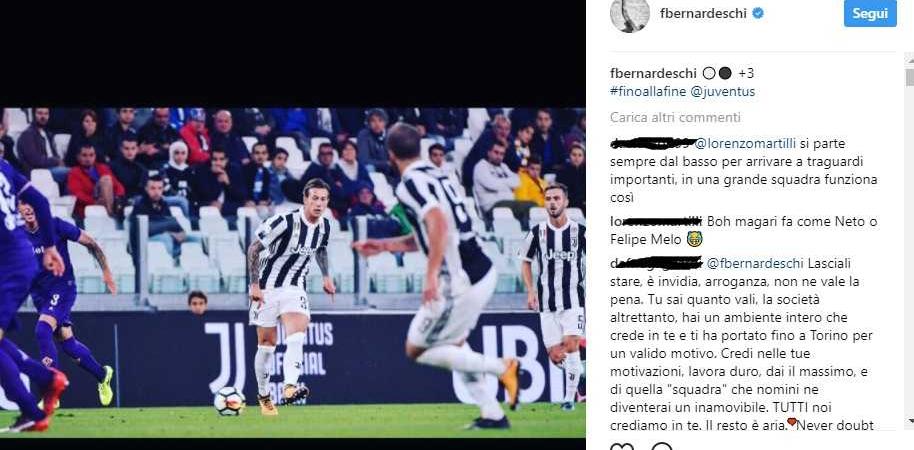 Federico Bernardeschi si sfoga dopo gli insulti dei tifosi della Fiorentina su ...